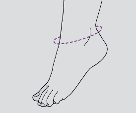Orteza de glezna mobila, cu suport elastic